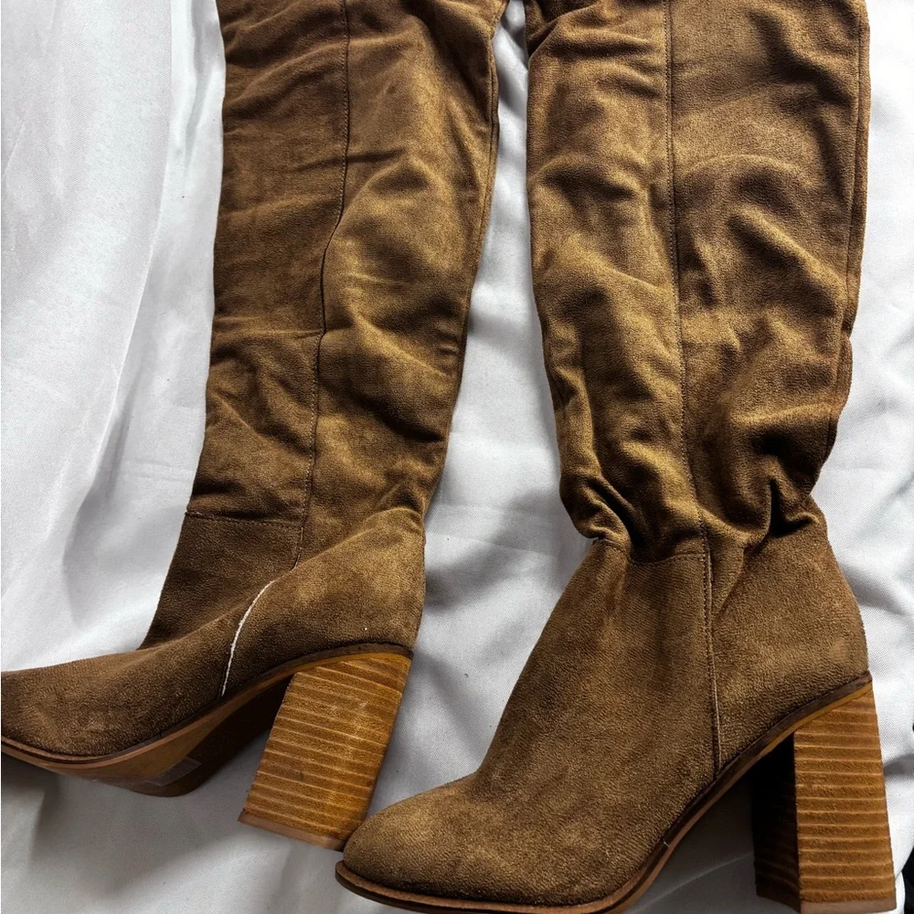 Oasis‎ Brown Over the Knee Boots